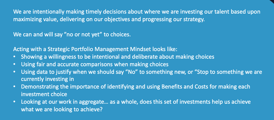 Definition for strategic portfolio management (SPM)