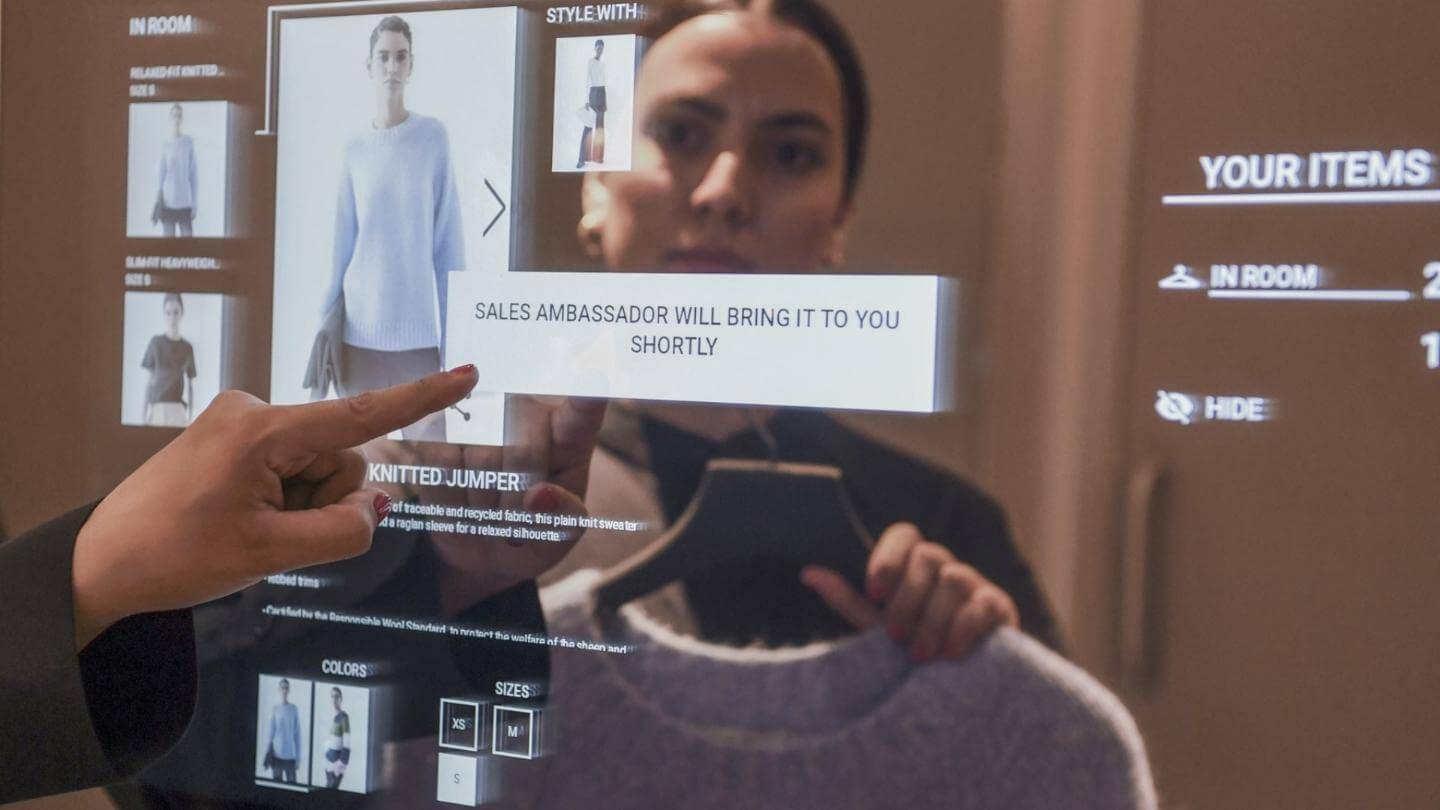 Woman shopping online AI